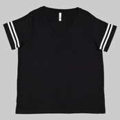 Curvy Collection Women's Vintage Football T-Shirt