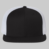 Wool Blend Flat Bill Trucker Cap