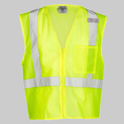 Single Pocket Zipper Mesh Vest