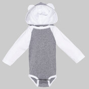 Fine Jersey Infant Character Hooded Long Sleeve Bodysuit with Ears