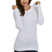 Women's USA-Made Soft Thermal Hooded T-Shirt
