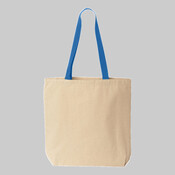 Natural Tote with Contrast-Color Handles