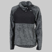 Women's Quilted Fuzzy Fleece Pullover