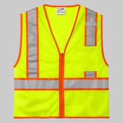 Ansi 107 Class 2 Mesh Zippered Two Tone Vest