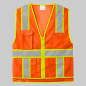 Ansi 107 Class 2 Surveyor Zippered Two Tone Vest