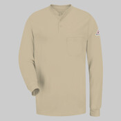Long Sleeve Tagless Henley Shirt