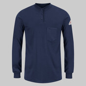 Women's Long Sleeve Tagless Henley Shirt