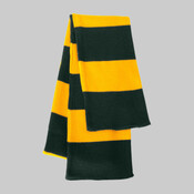 Rugby-Striped Knit Scarf
