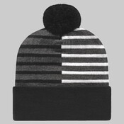 USA-Made Half Color Beanie