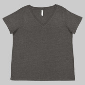 Curvy Collection Women's Fine Jersey V-Neck Tee