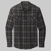 Long Sleeve Ombre Plaid Shirt