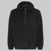 Polar Fleece Quarter-Zip Hooded Pullover