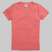 Garment-Dyed Women's V-Neck T-Shirt