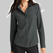 Women's Stretch Crepe Long Sleeve Camp