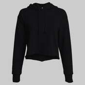 Women's Laguna Sueded Raw Edge Crop Hoodie