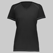 Women's Super Soft-Spun Poly V-Neck T-Shirt