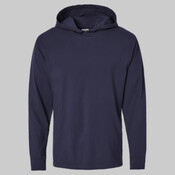 Garment-Dyed Jersey Hooded Long Sleeve T-Shirt