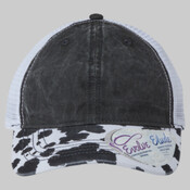 Women's Printed Visor with Mesh Back Cap