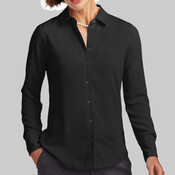 Women's Full Button Satin Blouse