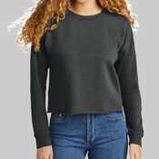 Women's Tri Blend Fleece Crop Crew