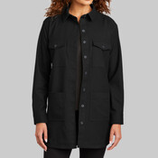 Women's Long Sleeve Twill Overshirt