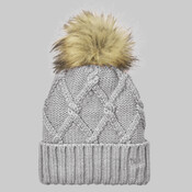 Faux Fur Pom Beanie