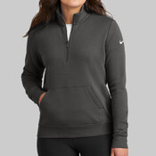Women's Club Fleece Sleeve Swoosh 1/2 Zip