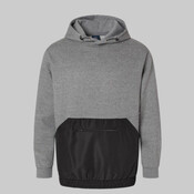 Mixed Media Hooded Sweatshirt