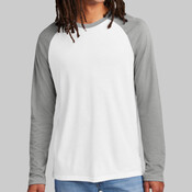 Unisex Tri Blend Long Sleeve Colorblock Raglan
