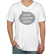Unisex Short Sleeve V-Neck Jersey Tee