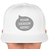 Wool Blend Flat Bill Snapback Cap