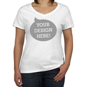 Women's Triblend Deep V-neck Tee