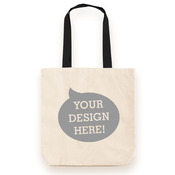 11L Canvas Tote With Color Handles